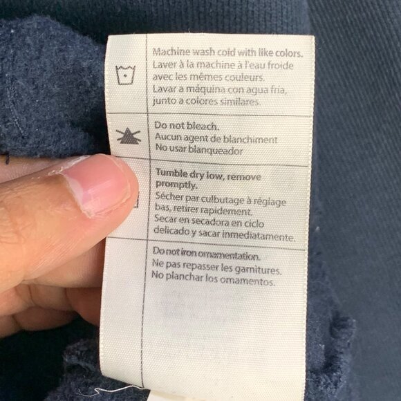 Carhartt Hoodie Mens Large Blue Original‎ Fit Fleece Sweatshirt Work Wear - Picture 13 of 14